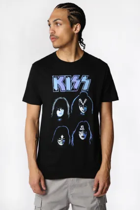 Mens KISS Four Faces T-Shirt