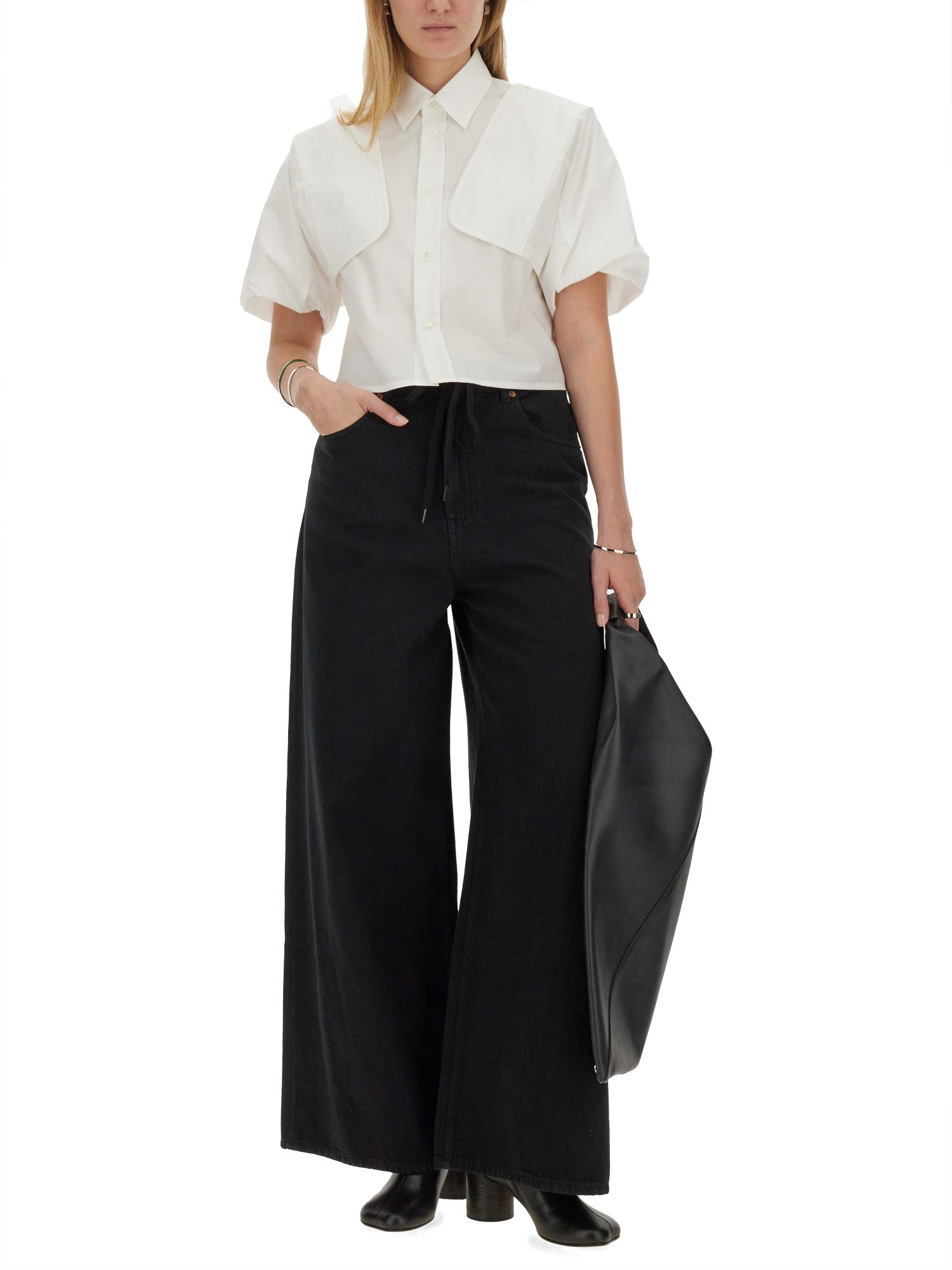 MM6 MAISON MARGIELA    WIDE LEG PANTS