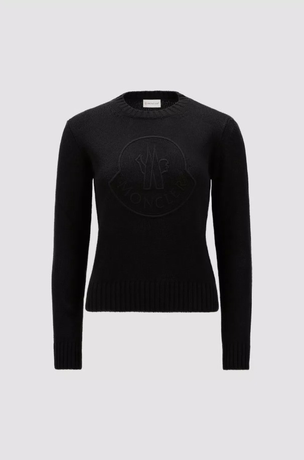 MONCLER  |Embroidered Logo Cashmere & Wool Sweater