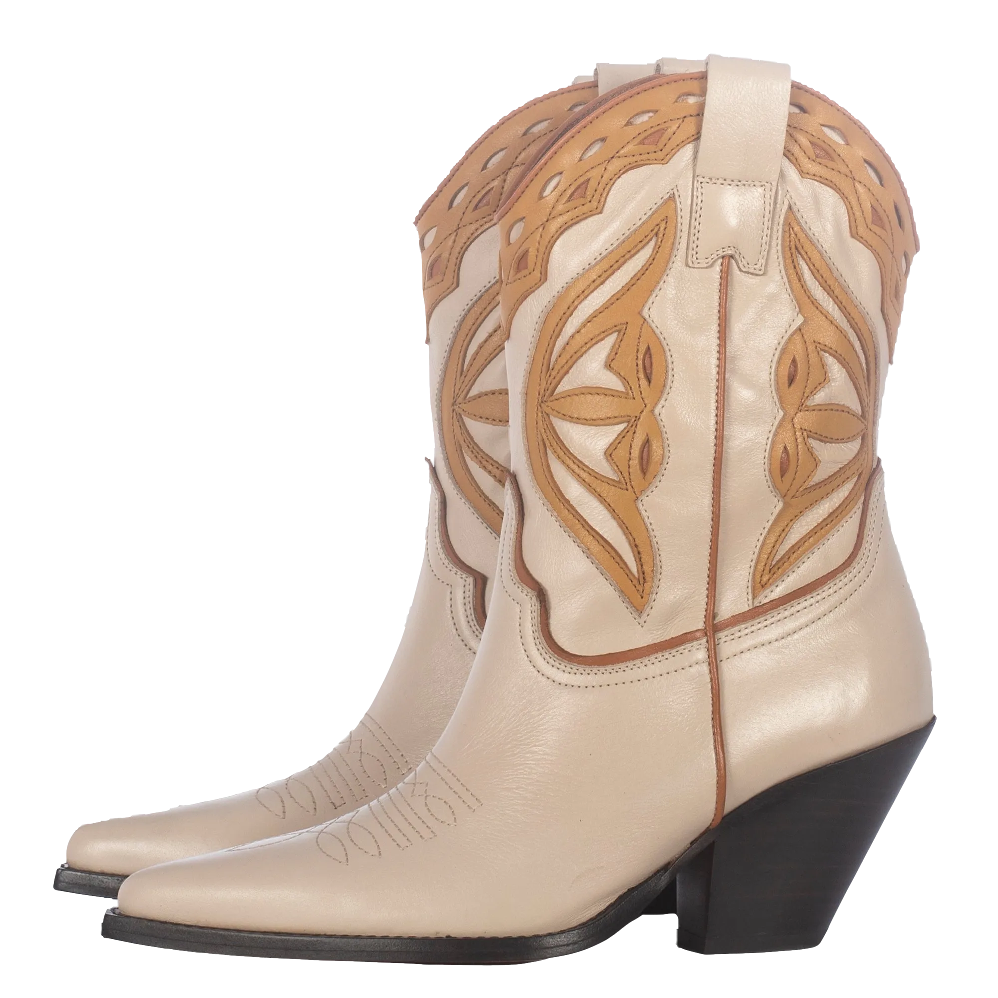 OFF-WHITE LEATHER COWBOY BOOTS