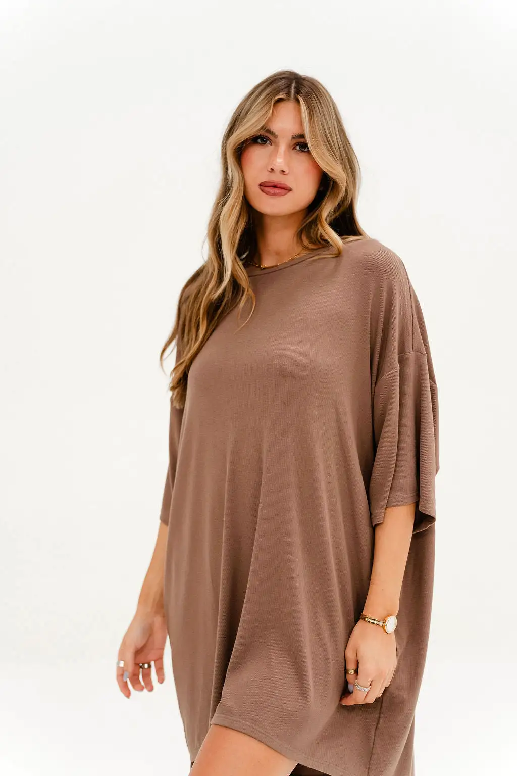 Out Of Pocket Dress Taupe