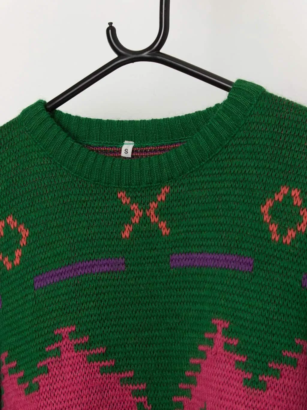 Oxbow green ski sweater made in France, Pohono – Small / Medium