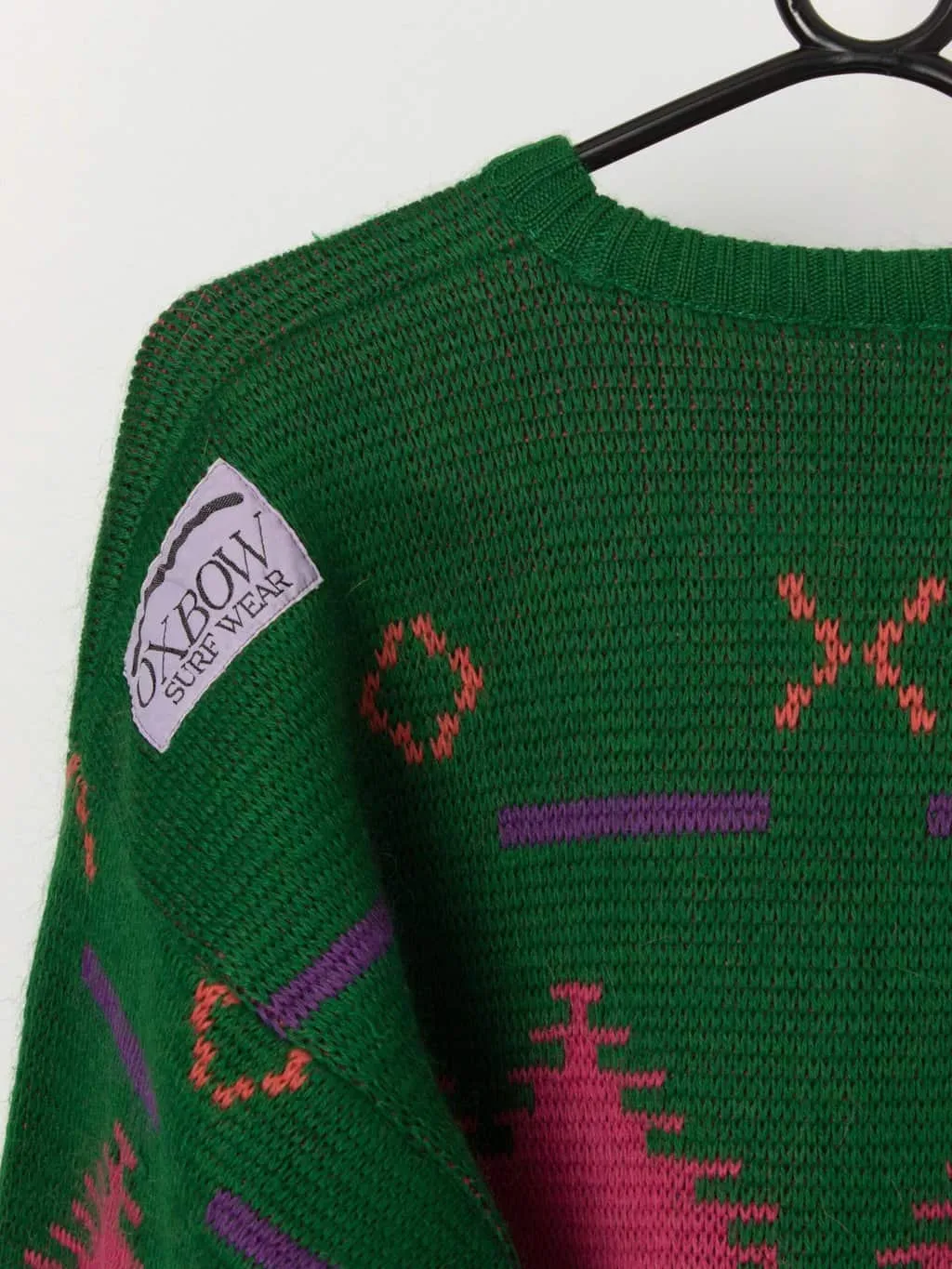 Oxbow green ski sweater made in France, Pohono – Small / Medium