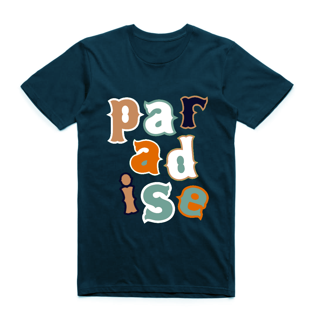 PARADISE LETTERS TEE SLATE