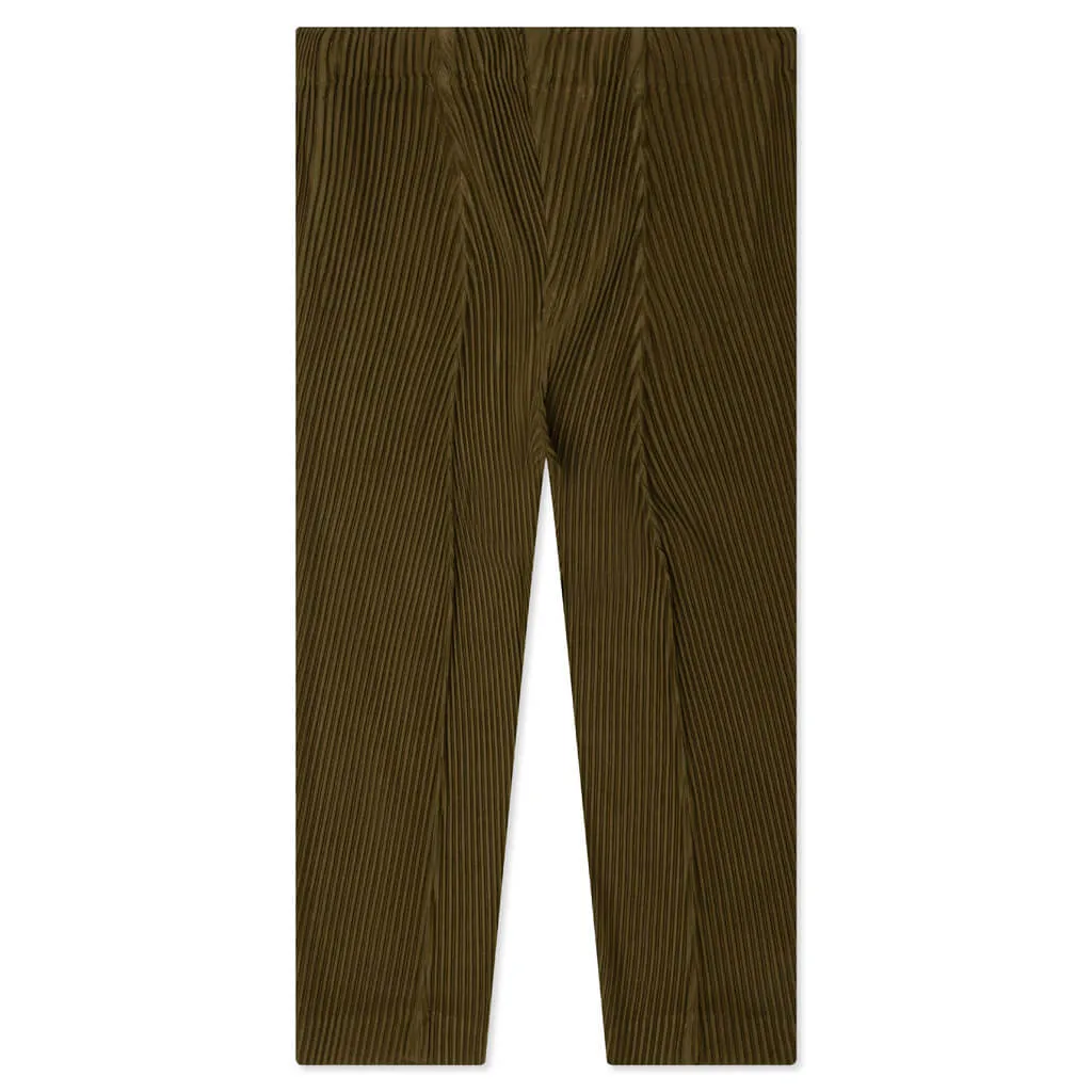 Pleats Bottoms - Olive/Khaki