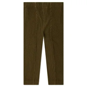 Pleats Bottoms - Olive/Khaki