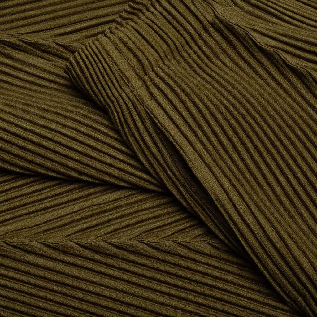 Pleats Bottoms - Olive/Khaki