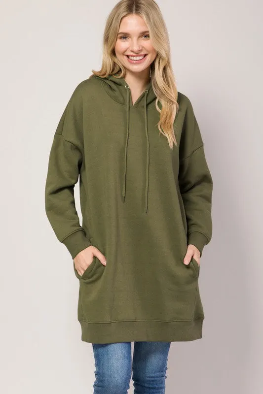 Plus Hoodie Sweater Tunic (More Colors)