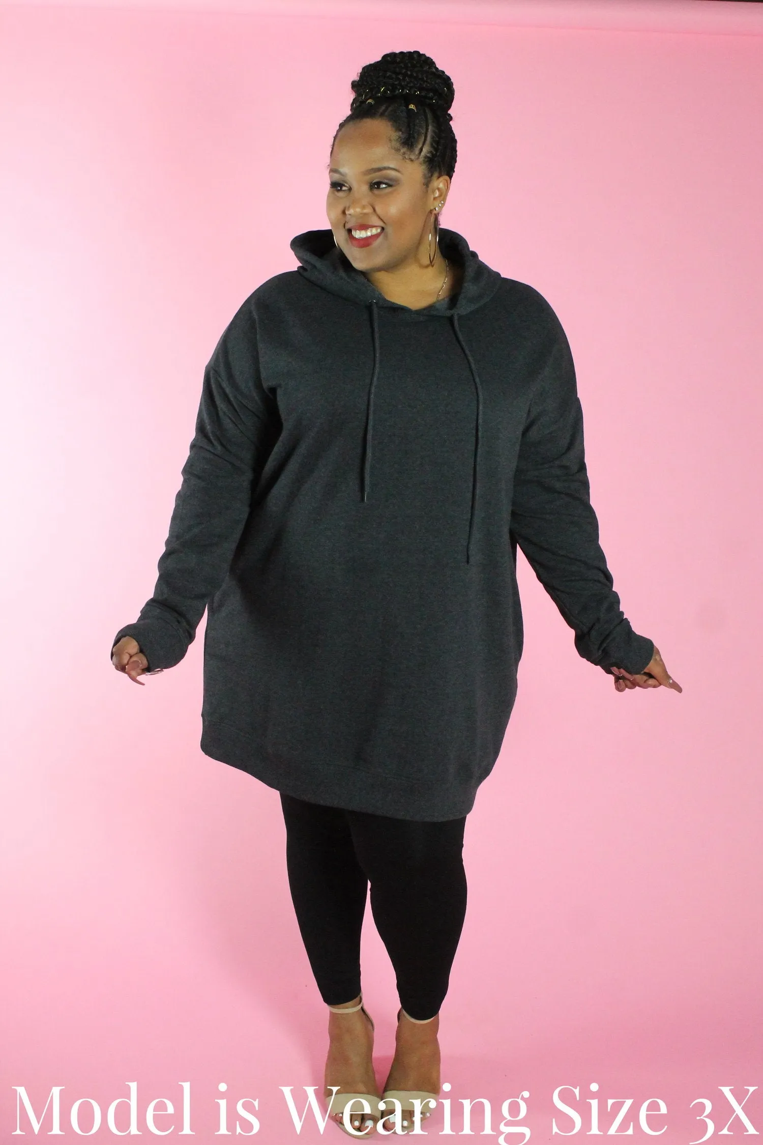 Plus Hoodie Sweater Tunic (More Colors)