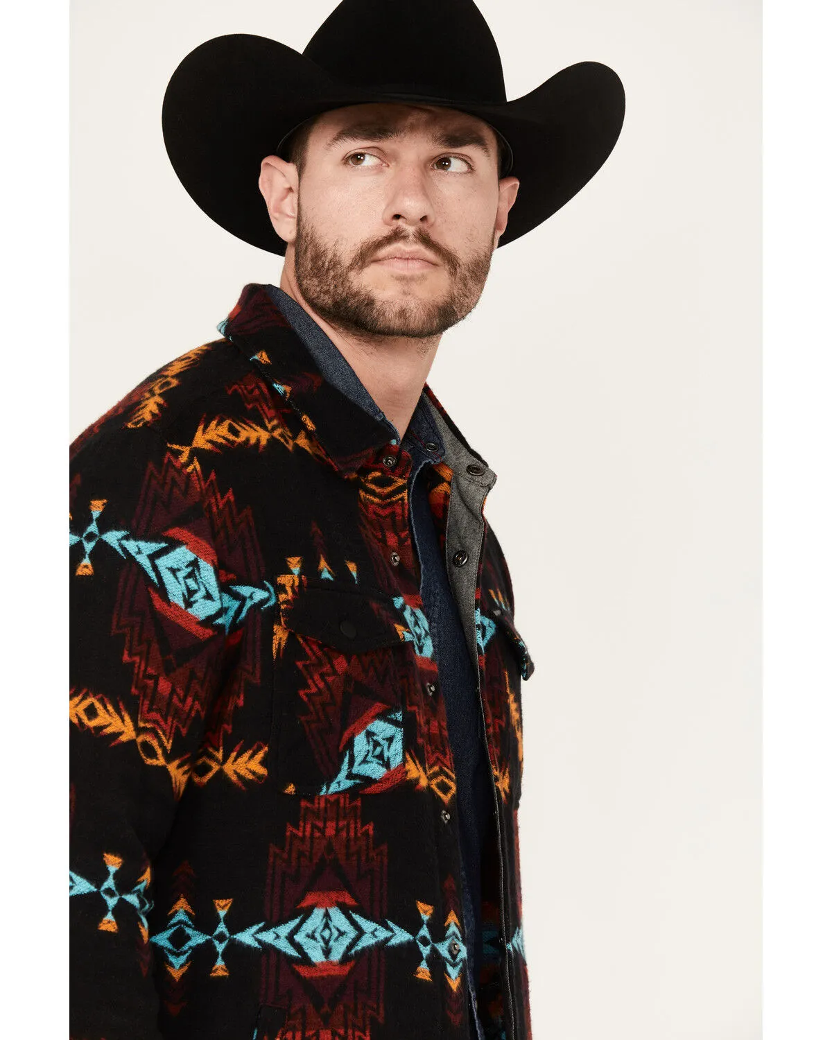 Product Name:  Rock & Roll Denim Men's Southwestern Print Shirt Jacket