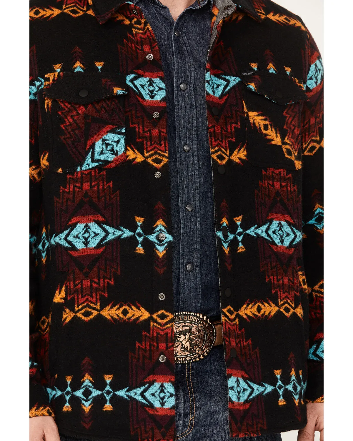 Product Name:  Rock & Roll Denim Men's Southwestern Print Shirt Jacket