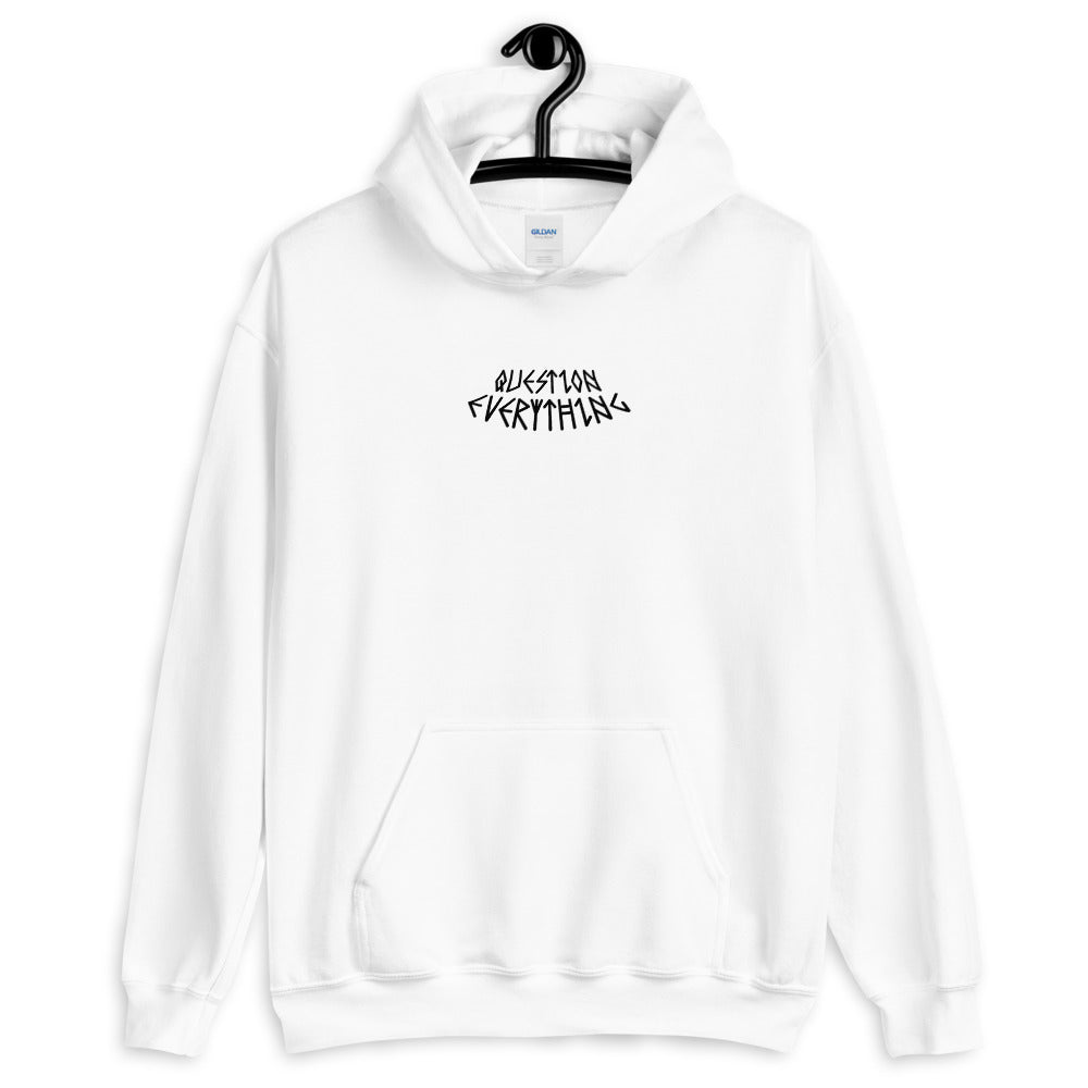 QUESTION EVERYTHING GRAPHIC HOODIE