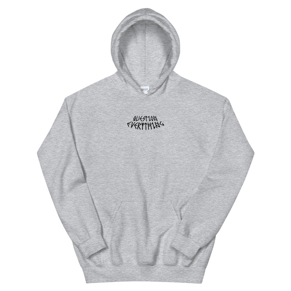 QUESTION EVERYTHING GRAPHIC HOODIE