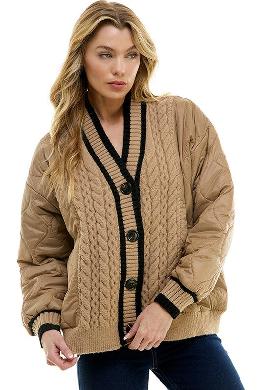 Quilted Cardigan Jacket