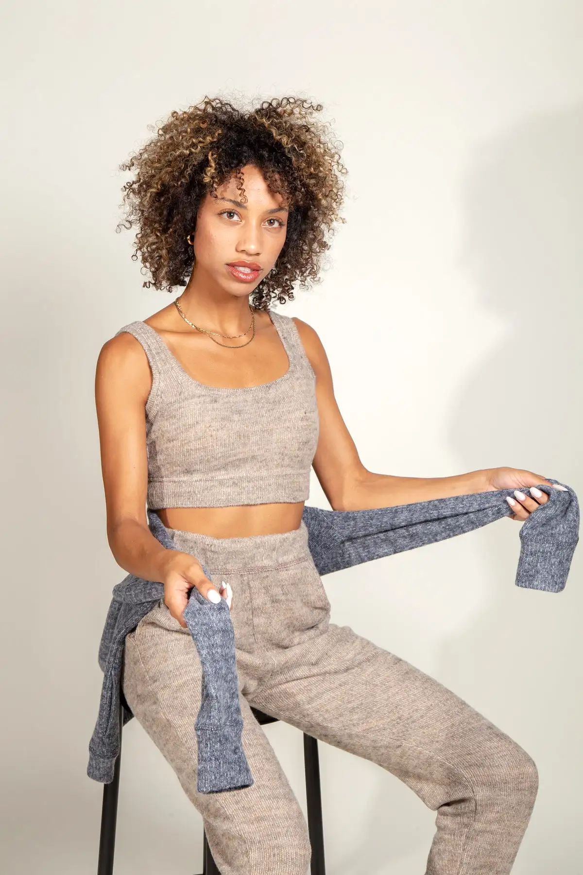 Quinn Cropped Soft Knit Sweater Tank