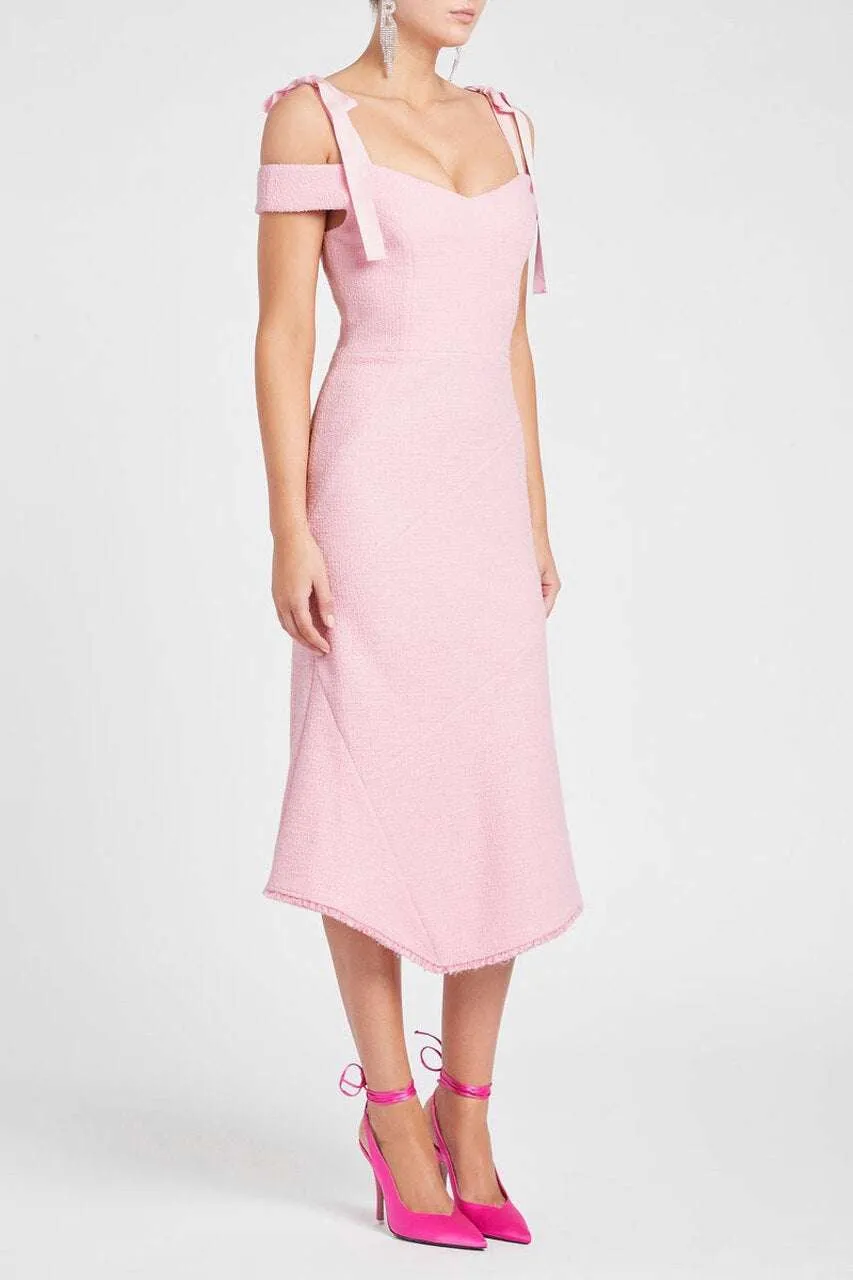 REBECCA VALLANCE Garance Midi Dress (Pink) - RRP $629