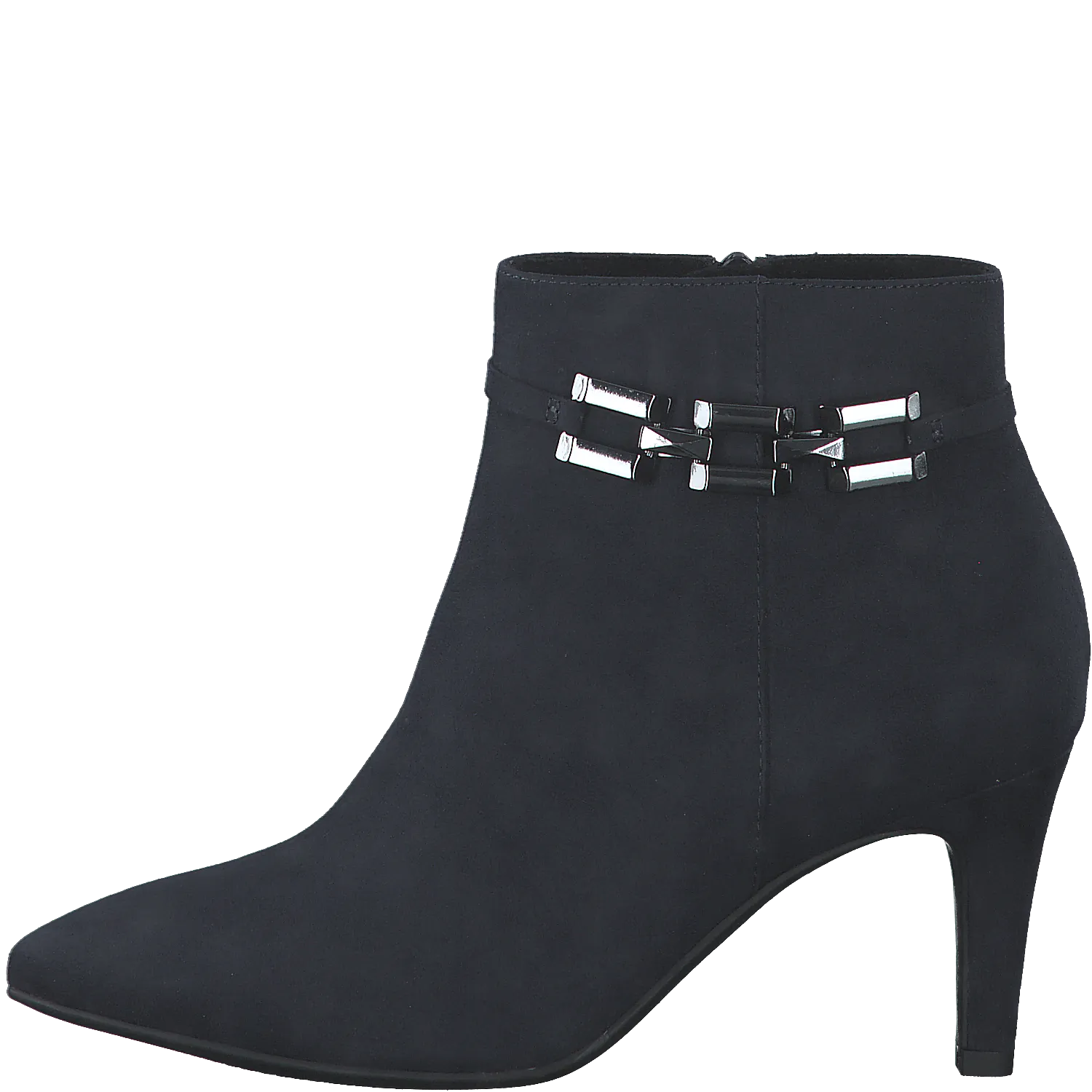 S Oliver Navy Heeled Ankle Boot