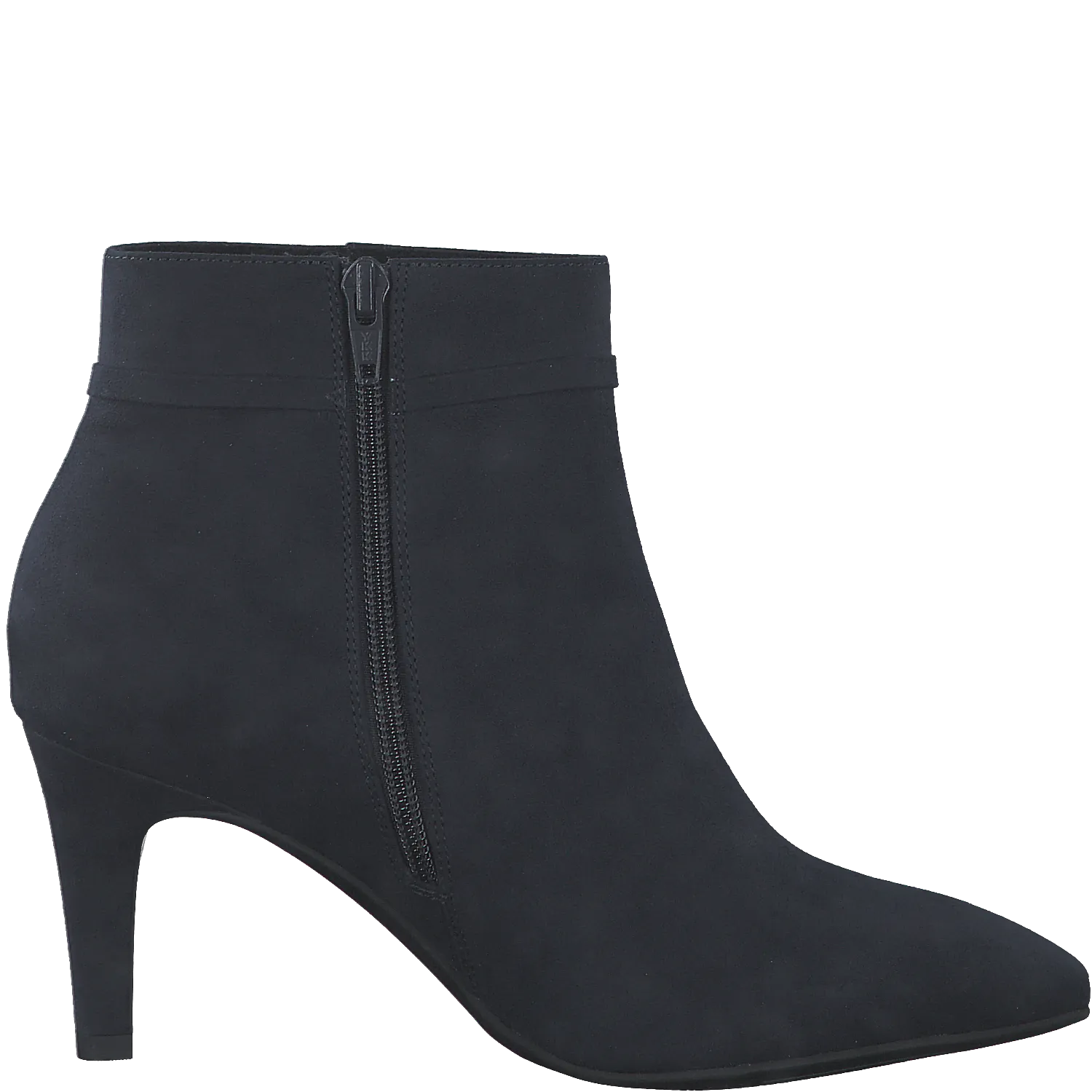 S Oliver Navy Heeled Ankle Boot