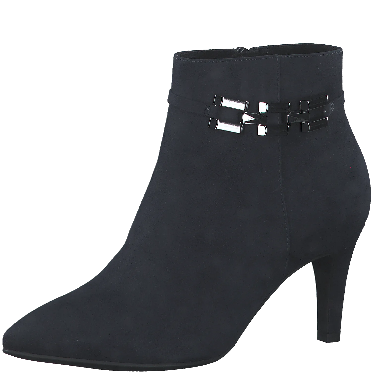 S Oliver Navy Heeled Ankle Boot