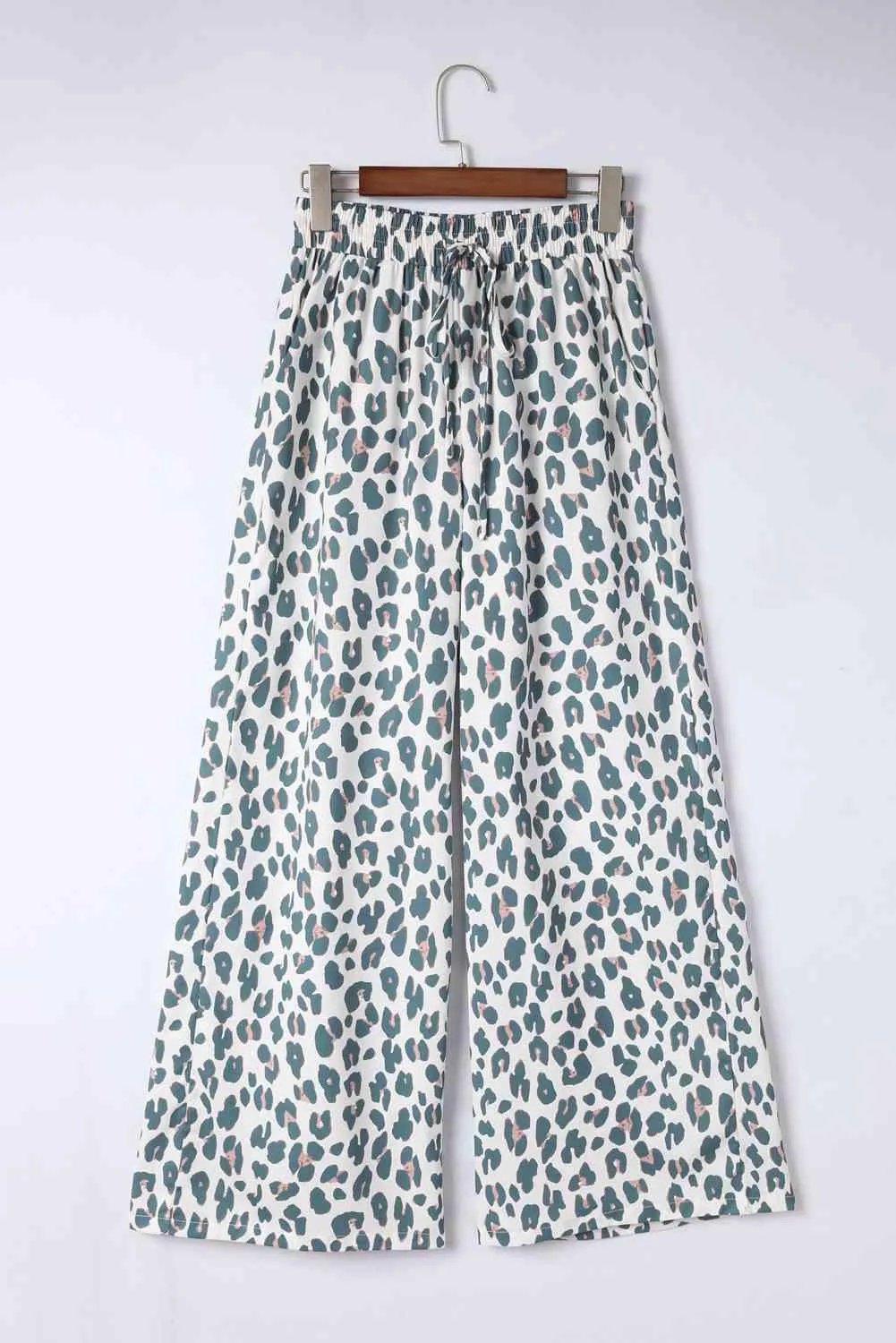 Safari Chic Drawstring Wide Leg Pants