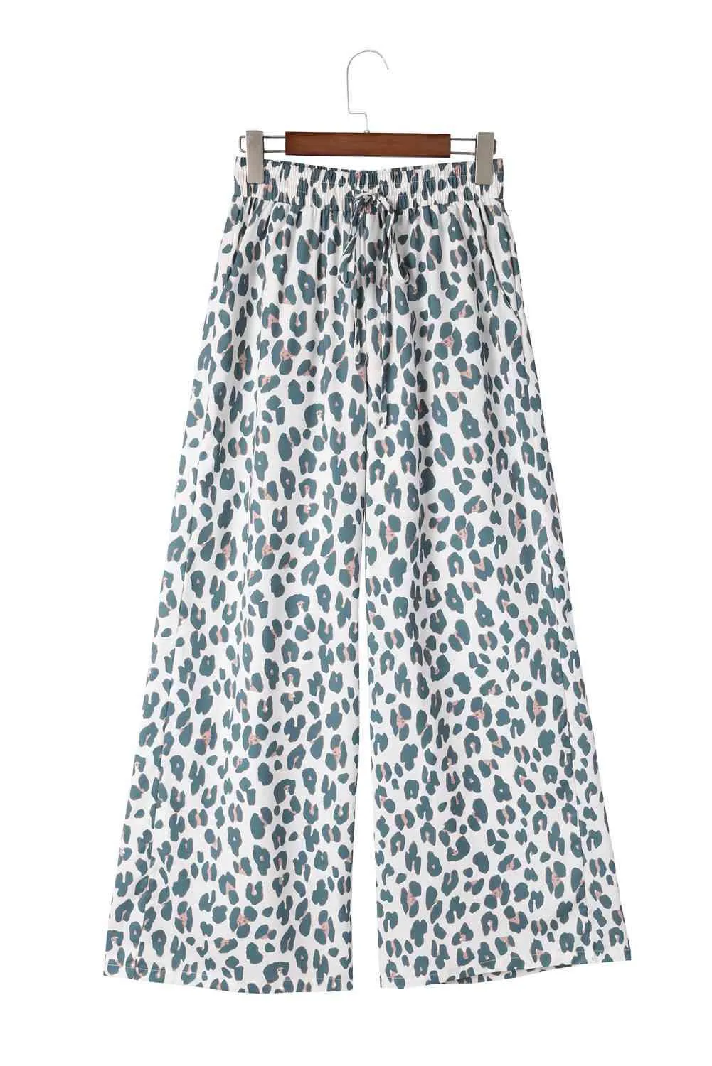 Safari Chic Drawstring Wide Leg Pants