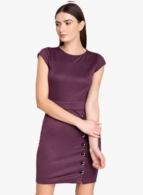 Side Button Detail Dress