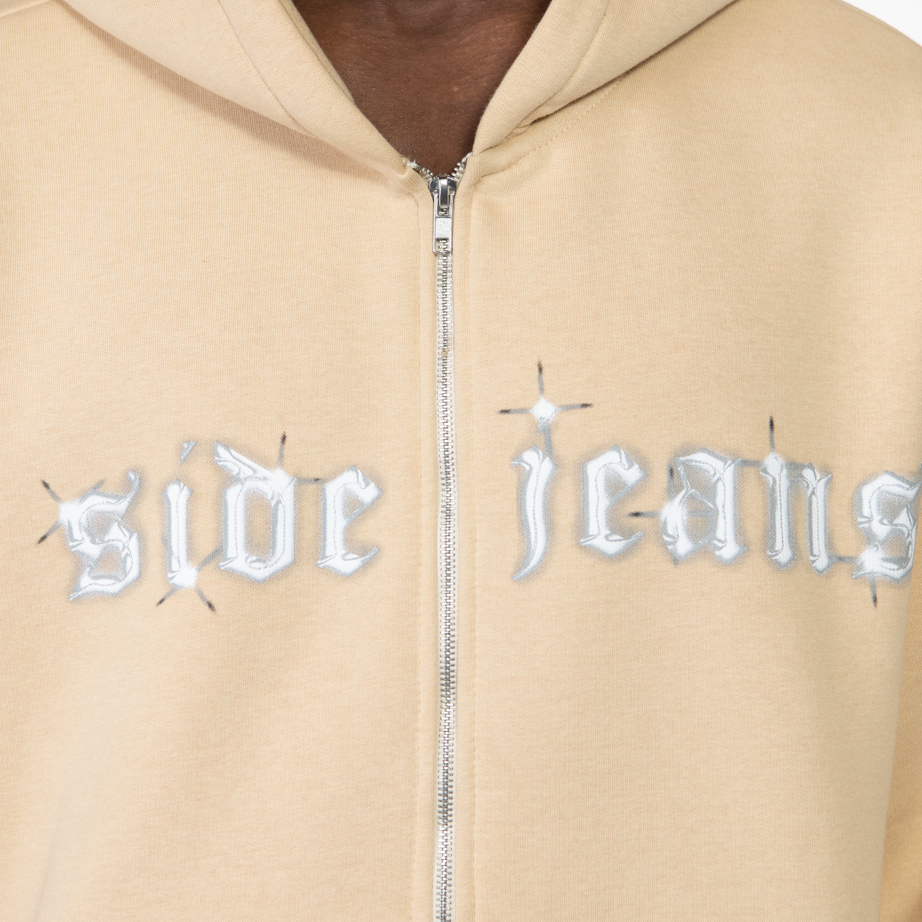 SIDEJEANS ZIP-HOODIE BEIGE