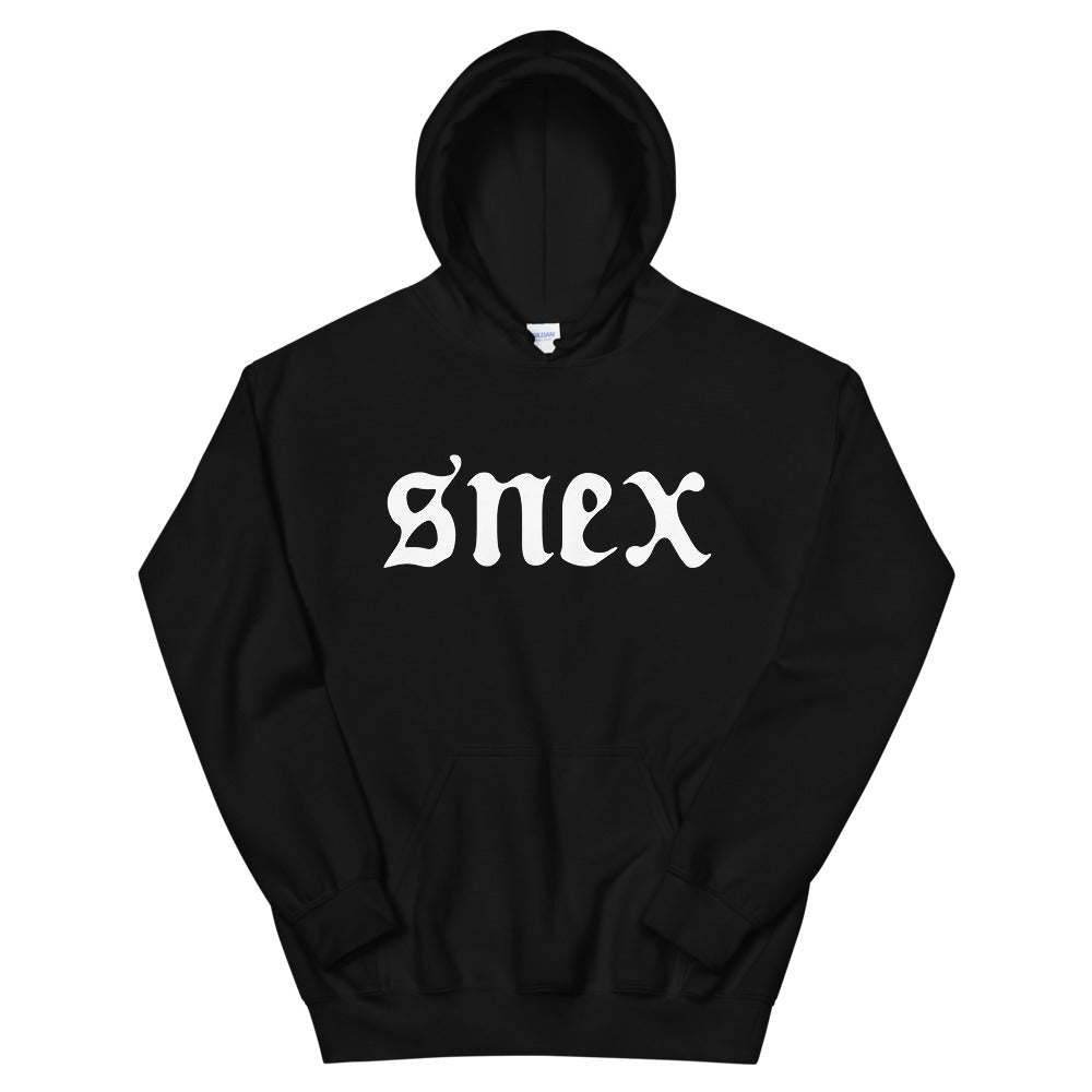 SNEX BLACK GRAPHIC HOODIE