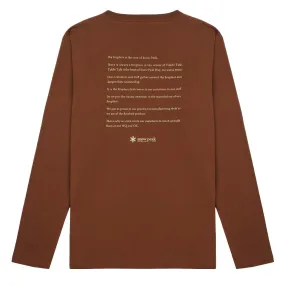 Snow Peak Fireplace Long Sleeve Tee Orange