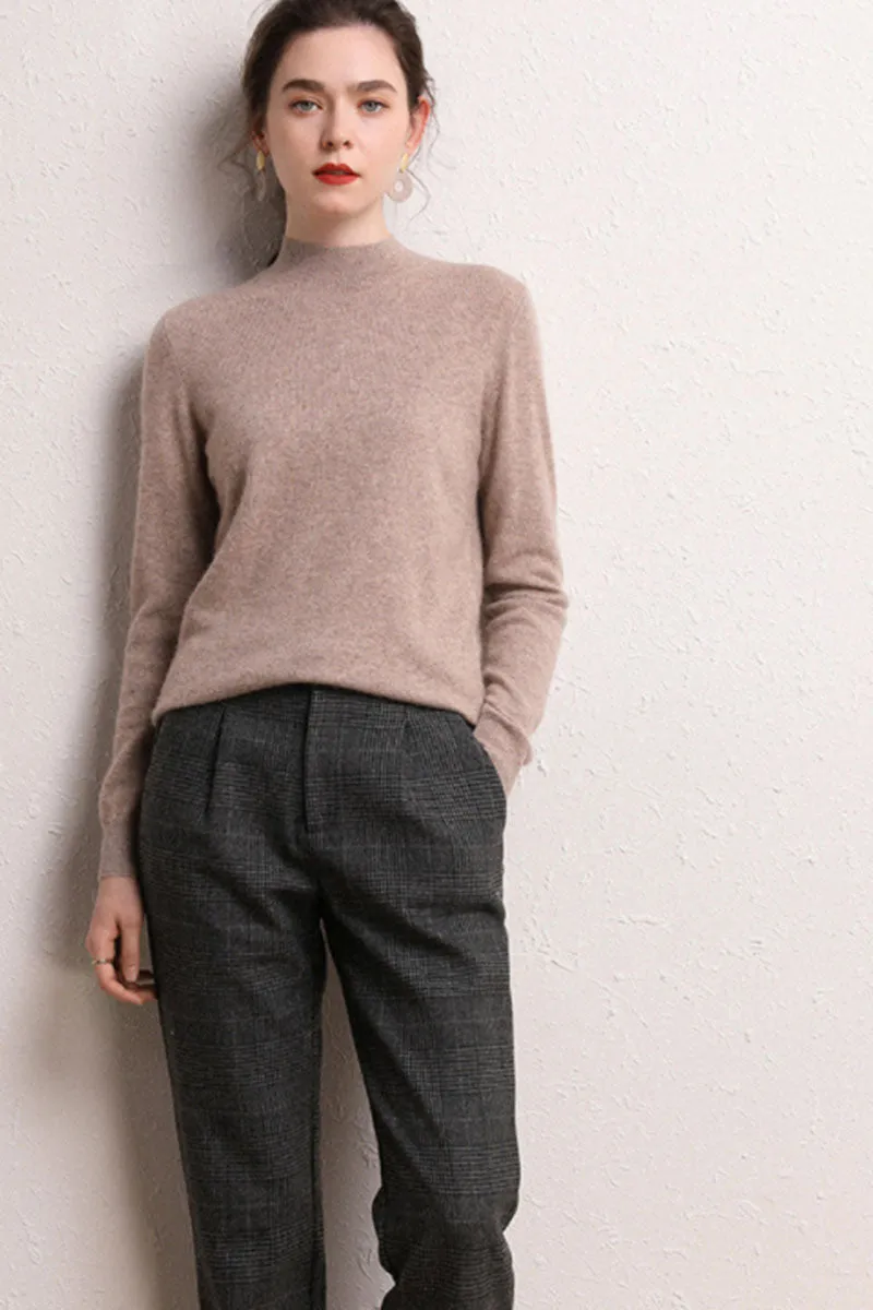 Solid Wool Knit Sweater