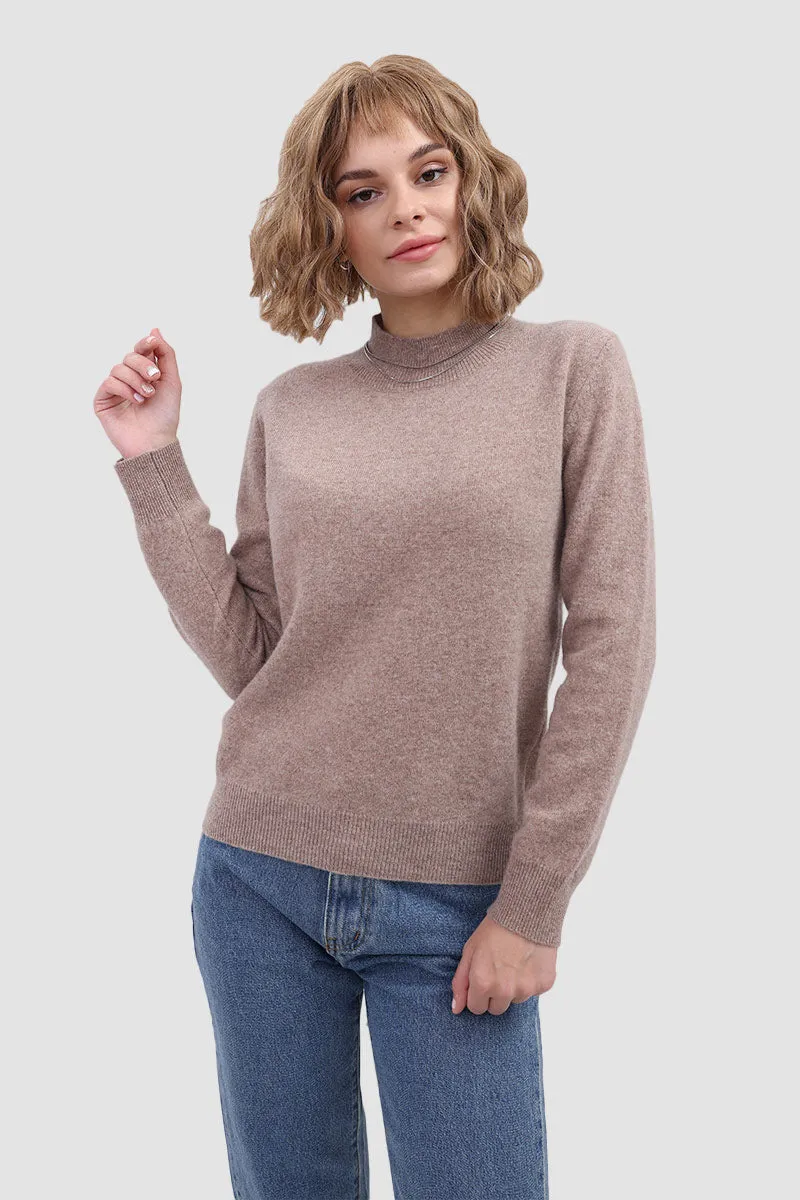 Solid Wool Knit Sweater