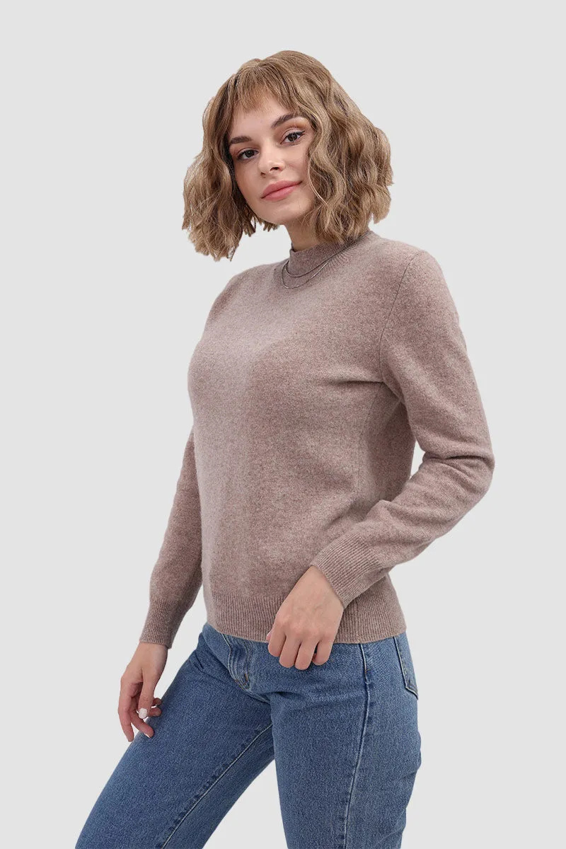 Solid Wool Knit Sweater