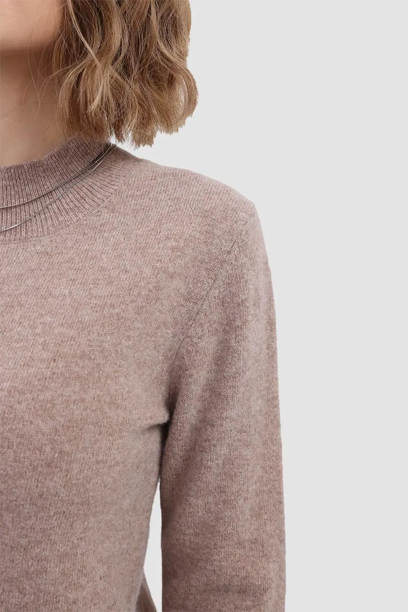 Solid Wool Knit Sweater