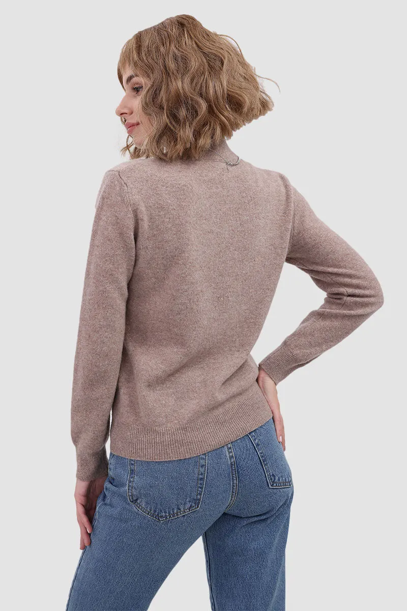 Solid Wool Knit Sweater