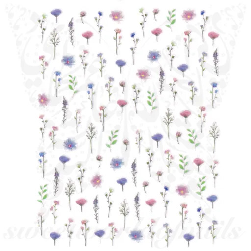 Spring Nail Art Flowers Stickers