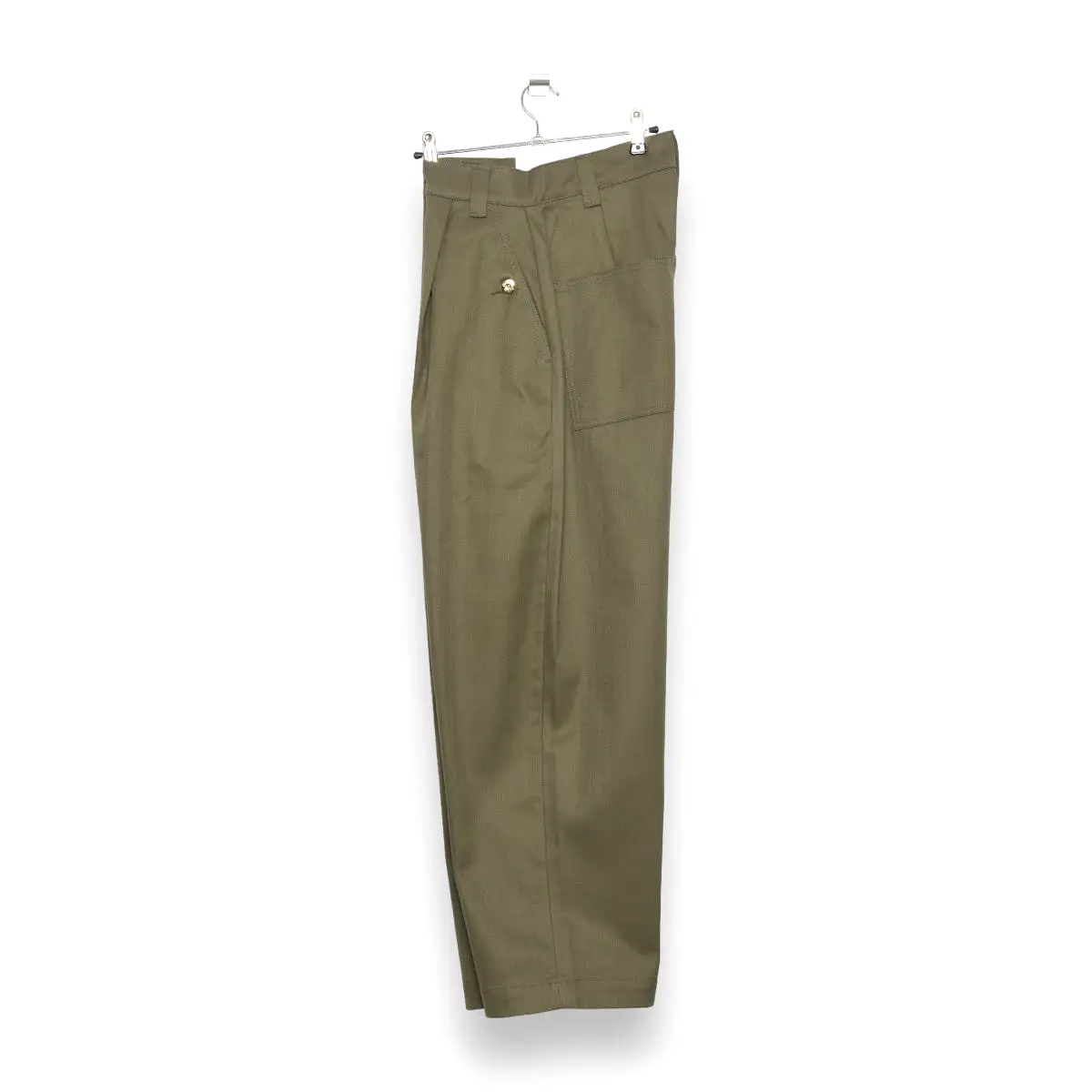 Standardtypes Naval Button Pants olive herringbone ST048