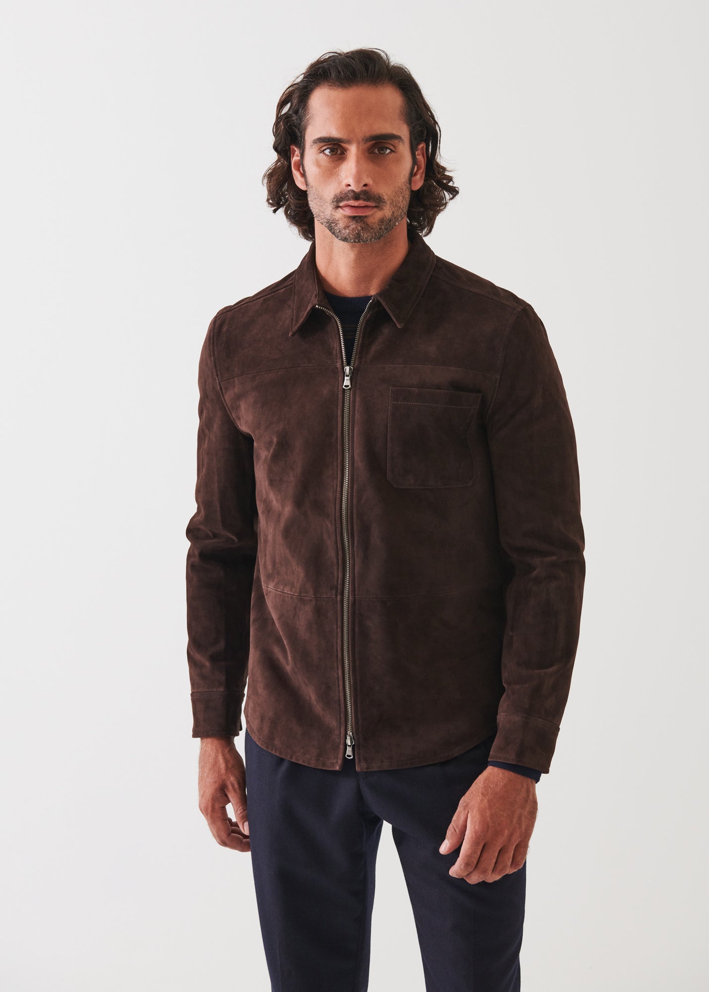 SUEDE SHIRT JACKET