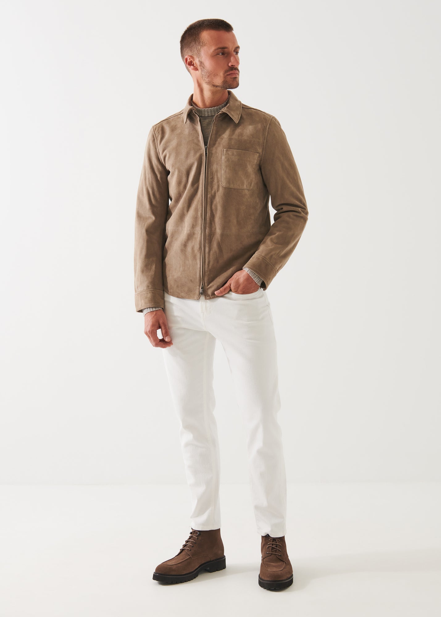 SUEDE SHIRT JACKET