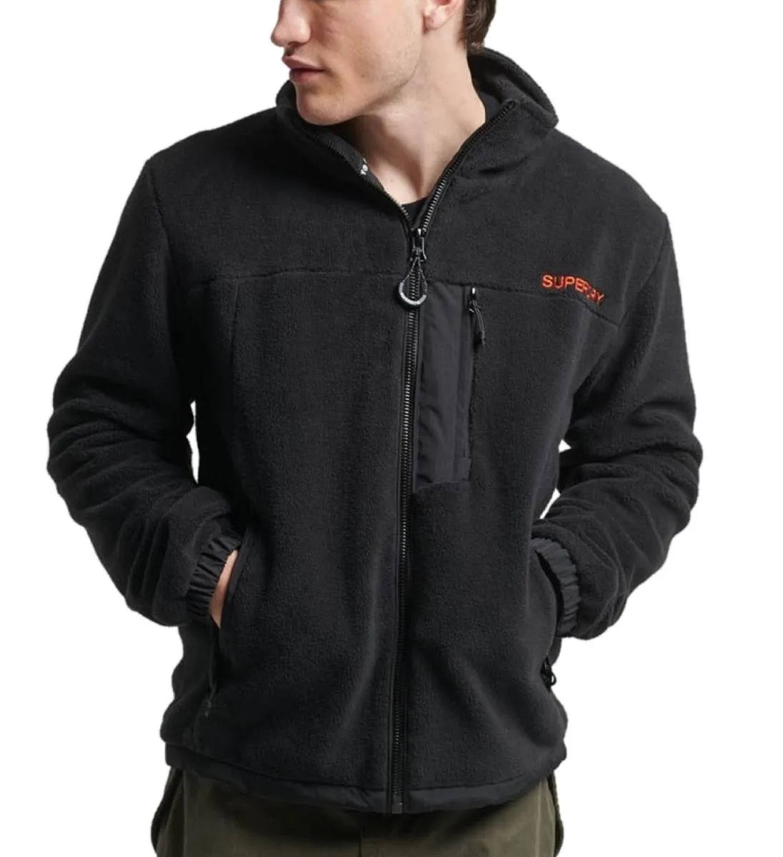 Superdry Code Trekker Fleece Jacket Black