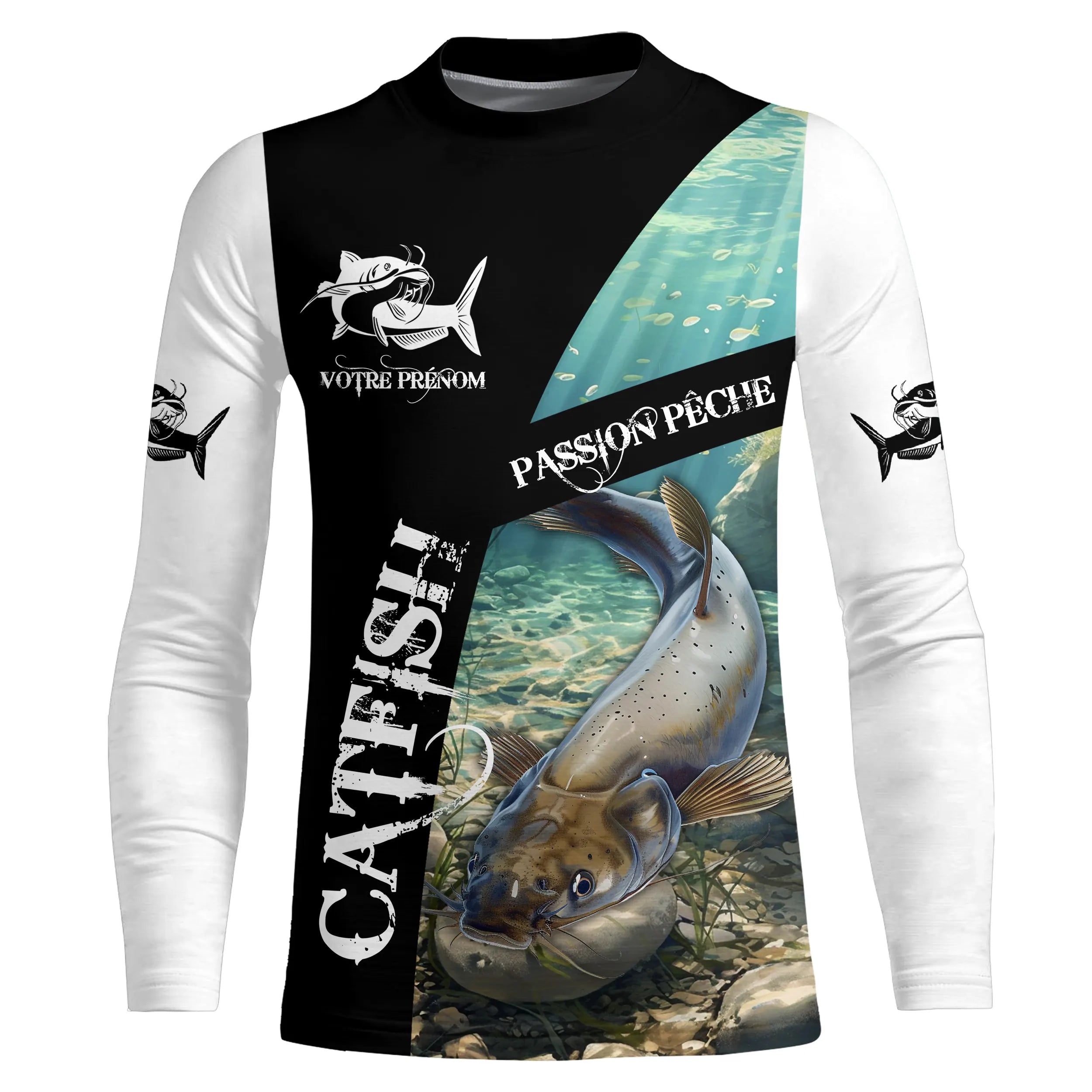 T-shirt Pêche du Silure, Catfish, Poisson de Chat, Cadeau Peronnalisé Pêcheur, Passion Pêche - CT07072208