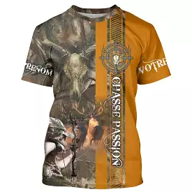 T-shirt, Sweat Chasse Au Cerf, Cadeau Personnaliser Chasseur, Camouflage Chasse Passion - CT08112229