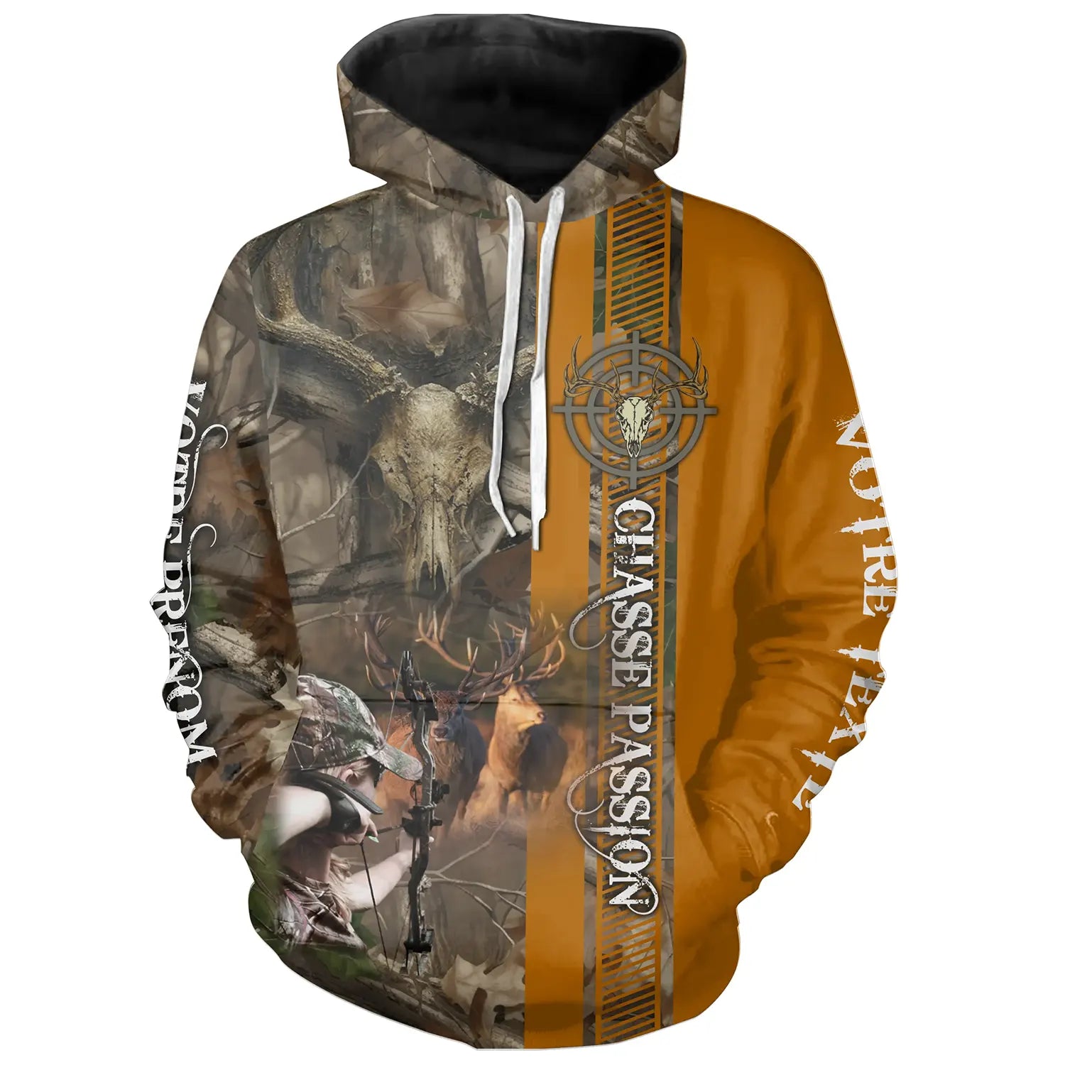 T-shirt, Sweat Chasse Au Cerf, Cadeau Personnaliser Chasseur, Camouflage Chasse Passion - CT08112229