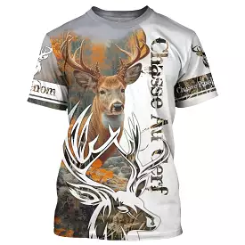 T-shirt, Sweat Chasse Au Cerf, Cadeau Personnaliser Chasseur, Camouflage Chasse Passion - CT09112219