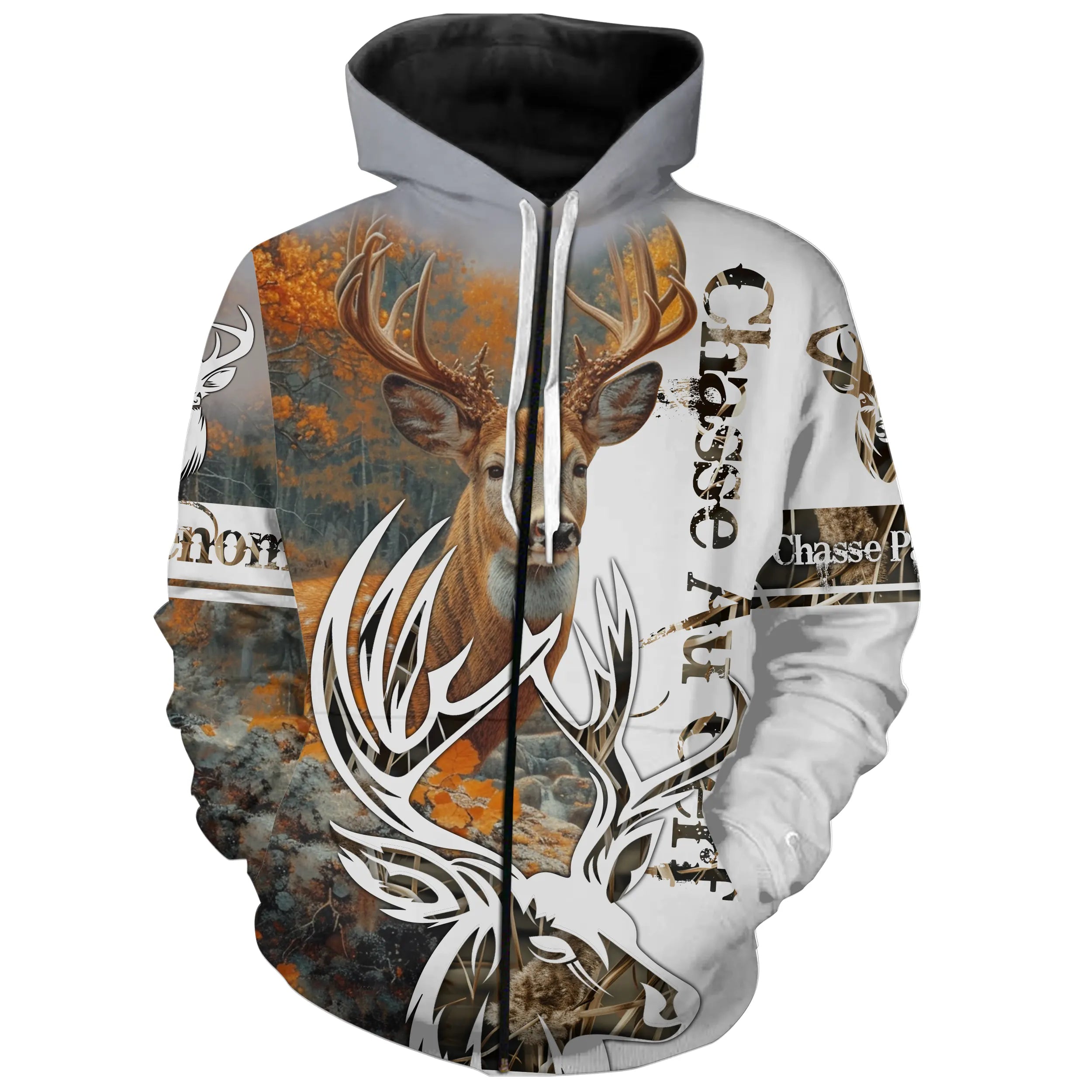 T-shirt, Sweat Chasse Au Cerf, Cadeau Personnaliser Chasseur, Camouflage Chasse Passion - CT09112219