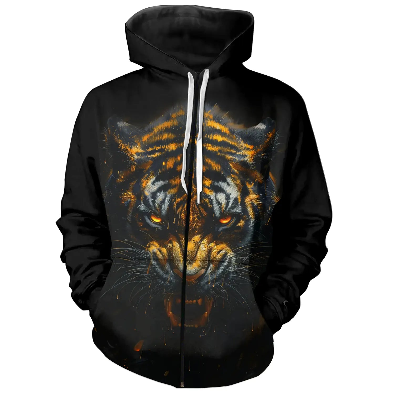 T-Shirt Tigre d'Or - Regard Intense Faune Sauvage - Esprit du Prédateur - CT22022450