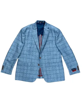 TailoRED Mens Sport Coat Genoa Teal & Brown Plaid Sports Coat