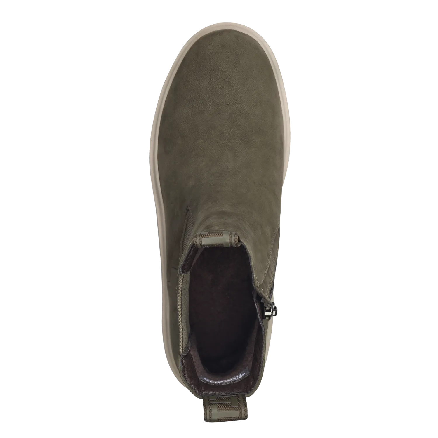 Tamaris Olive Leather Chelsea Boot