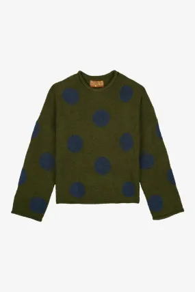 Teddy Fur Dot Knit Sweater