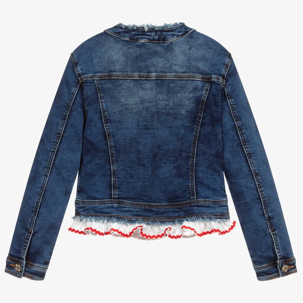 Teen Denim Strawberry Jacket