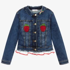 Teen Denim Strawberry Jacket